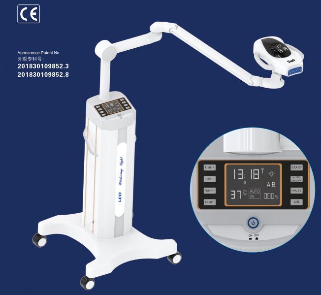 Saab®新型60WセルフホワイトニングLEDライト照射機器M228（土台付き）