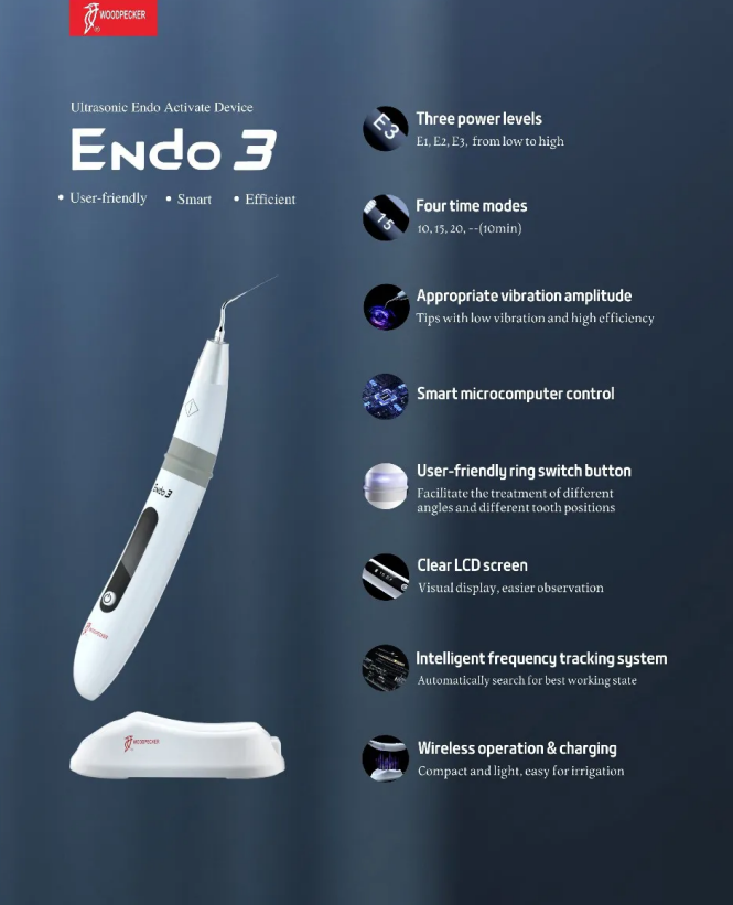 Woodpecker® Endo3  超音波根管洗浄器 ・エンド灌流アクティベータ